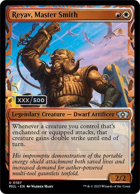 Reyav, Master Smith (Serial Numbered) card from March of the Machine: Multiverse Legends