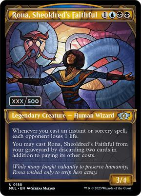 Rona, Sheoldred's Faithful (Serial Numbered) card from March of the Machine: Multiverse Legends