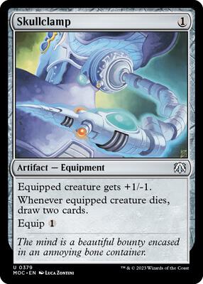 Skullclamp card from Commander: March of the Machine