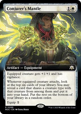 Conjurer's Mantle (Extended Art) card from Commander: March of the Machine