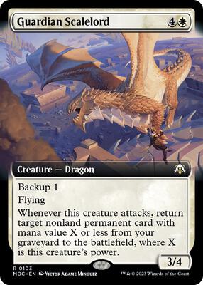 Guardian Scalelord (Extended Art) card from Commander: March of the Machine