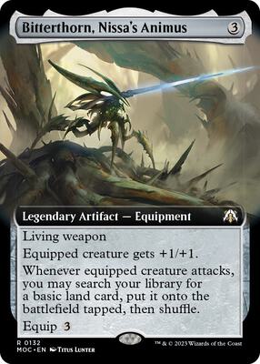 Bitterthorn, Nissa's Animus (Extended Art) card from Commander: March of the Machine
