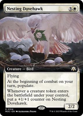 Nesting Dovehawk (Extended Art) card from Commander: March of the Machine