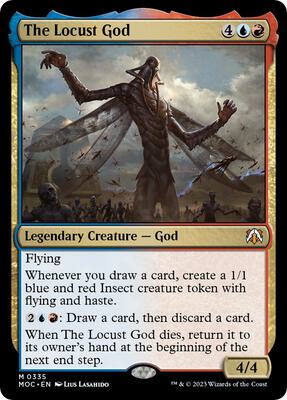The Locust God card from Commander: March of the Machine