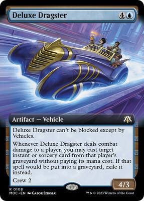 Deluxe Dragster (Extended Art) card from Commander: March of the Machine