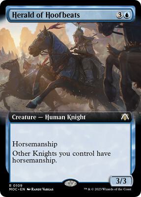 Herald of Hoofbeats (Extended Art) card from Commander: March of the Machine