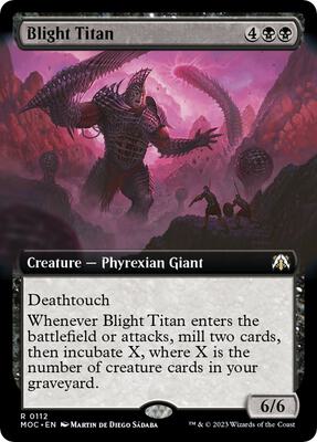 Blight Titan (Extended Art) card from Commander: March of the Machine
