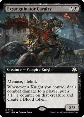 Exsanguinator Cavalry (Extended Art) card from Commander: March of the Machine