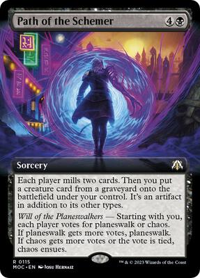 Path of the Schemer (Extended Art) card from Commander: March of the Machine