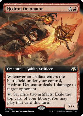 Hedron Detonator (Extended Art) card from Commander: March of the Machine