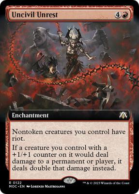 Uncivil Unrest (Extended Art) card from Commander: March of the Machine