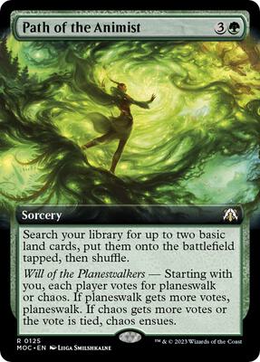 Path of the Animist (Extended Art) card from Commander: March of the Machine