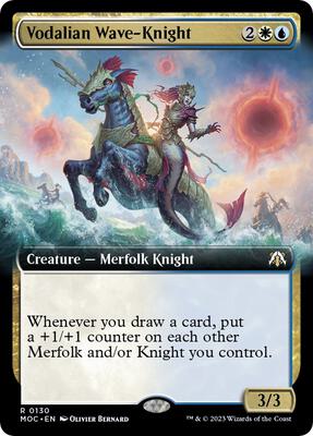 Vodalian Wave-Knight (Extended Art) card from Commander: March of the Machine