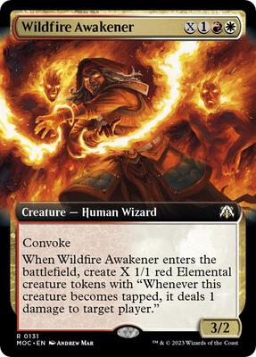 Wildfire Awakener (Extended Art) card from Commander: March of the Machine