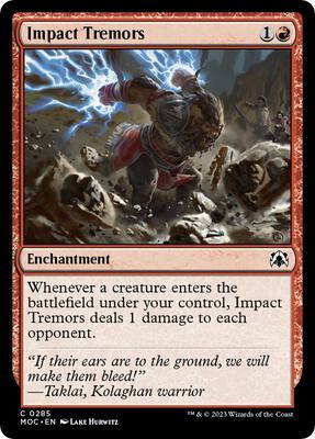 Impact Tremors card from Commander: March of the Machine