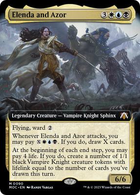 Elenda and Azor (Extended Art) card from Commander: March of the Machine