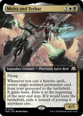 Moira and Teshar (Extended Art) card from Commander: March of the Machine