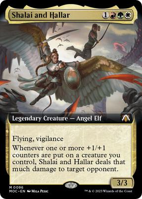 Shalai and Hallar (Extended Art) card from Commander: March of the Machine
