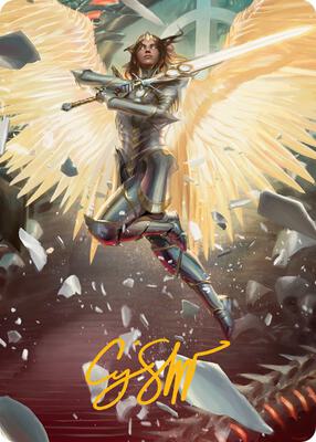 Archangel Elspeth Art Card (Gold-Stamped Signature) card from Art Series: March of the Machine