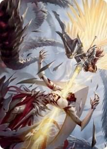 Elspeth's Smite Art Card card from Art Series: March of the Machine