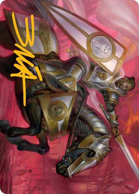 Sigiled Sentinel Art Card (Gold-Stamped Signature) card from Art Series: March of the Machine