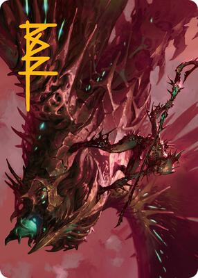 Skyclave Invader Art Card (Gold-Stamped Signature) card from Art Series: March of the Machine