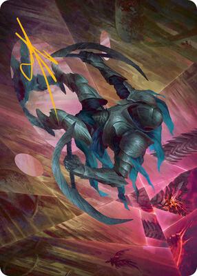 Xerex Strobe-Knight Art Card(Gold-Stamped Signature) card from Art Series: March of the Machine