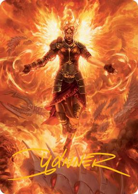 Chandra, Hope's Beacon Art Card (Gold-Stamped Signature) card from Art Series: March of the Machine