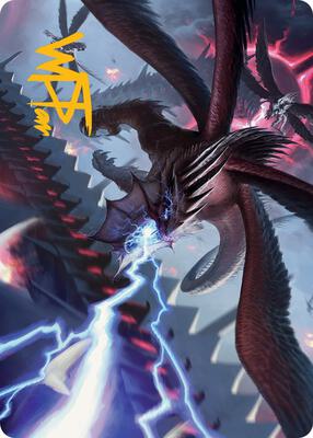 Defiant Thundermaw Art Card (Gold-Stamped Signature) card from Art Series: March of the Machine