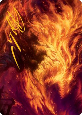 Stoke the Flames Art Card (Gold-Stamped Signature) card from Art Series: March of the Machine