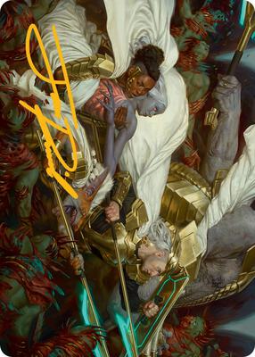 Storm the Seedcore (Gold-Stamped Signature) card from Art Series: March of the Machine