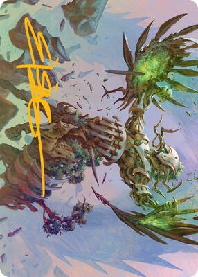 Botanical Brawler Art Card (Gold-Stamped Signature) card from Art Series: March of the Machine