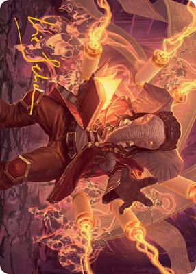 Quintorius, Loremaster Art Card (52/81) (Gold-Stamped Signature) card from Art Series: March of the Machine