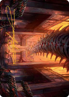 Bloodfell Caves Art Card (Gold-Stamped Signature) card from Art Series: March of the Machine