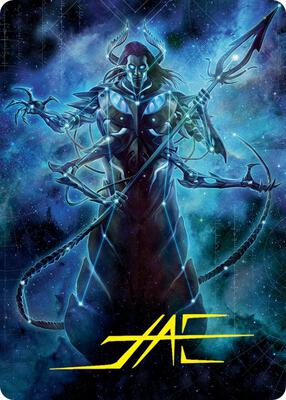 Heliod, the Warped Eclipse Art Card (Gold-Stamped Signature) card from Art Series: March of the Machine