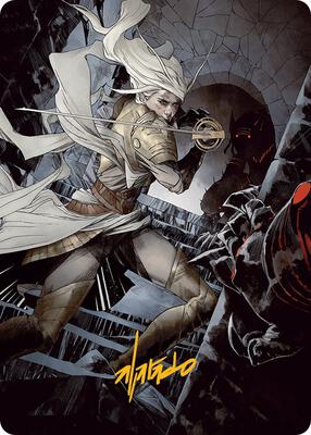 Thalia, Guardian of Thraben Art Card (Gold-Stamped Signature) card from Art Series: March of the Machine
