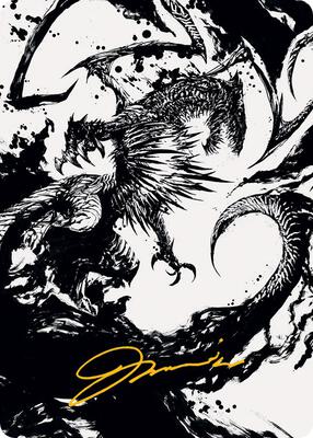 Skithiryx, the Blight Dragon Art Card (Gold-Stamped Signature) card from Art Series: March of the Machine