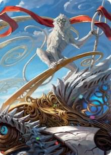 Ragavan, Nimble Pilferer Art Card card from Art Series: March of the Machine