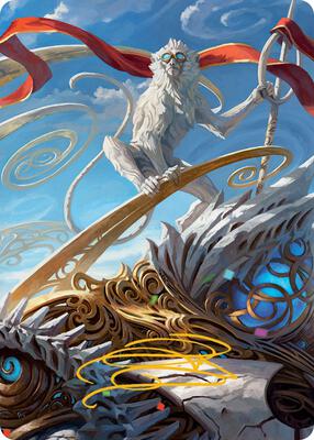 Ragavan, Nimble Pilferer Art Card (Gold-Stamped Signature) card from Art Series: March of the Machine