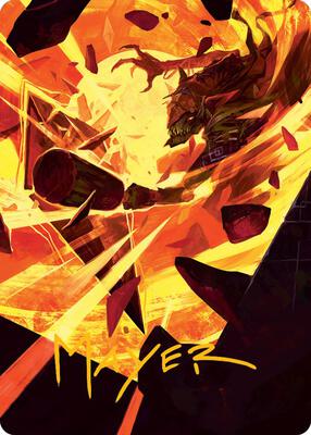 Zada, Hedron Grinder Art Card (Gold-Stamped Signature) card from Art Series: March of the Machine