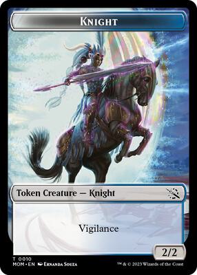 Knight Token card from March of the Machine