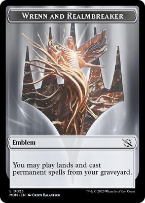 Emblem - Wrenn and Realmbreaker card from March of the Machine