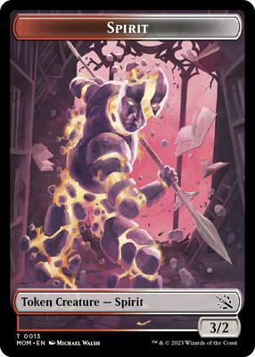 Spirit Token (0013) card from March of the Machine