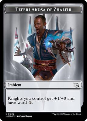 Emblem - Teferi Akosa of Zhalfir card from March of the Machine