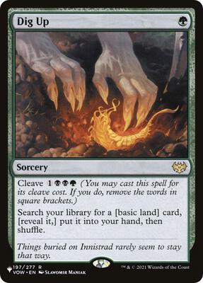 Dig Up card from The List Reprints