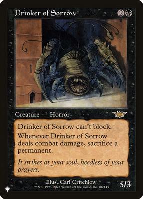 Drinker of Sorrow card from The List Reprints