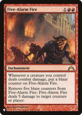 Five-Alarm Fire card from The List Reprints