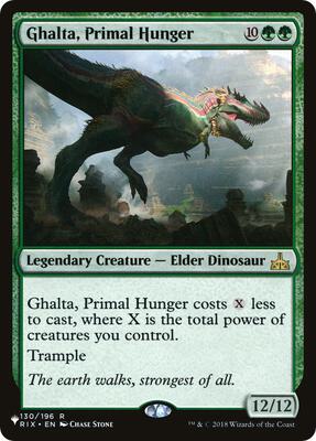 Ghalta, Primal Hunger card from The List Reprints