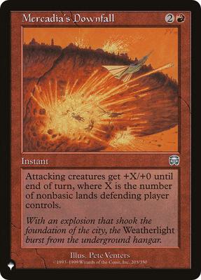 Mercadia's Downfall card from The List Reprints