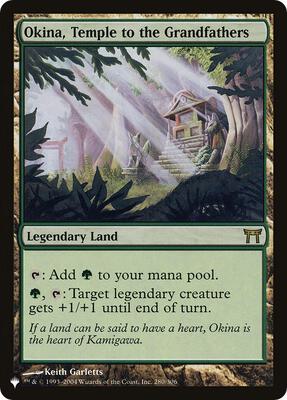 Okina, Temple to the Grandfathers card from The List Reprints